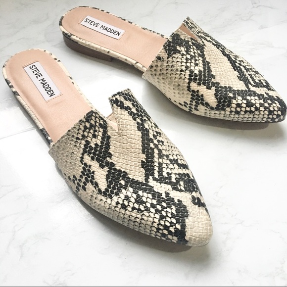 steve madden snakeskin mules